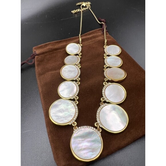 Kate Spade Mother of Pearl Disc Necklace - Picture 4 of 6